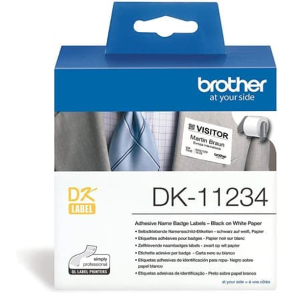 BROTHER name badge labels 260 pcs/roll 60 x 86 DK single label roll