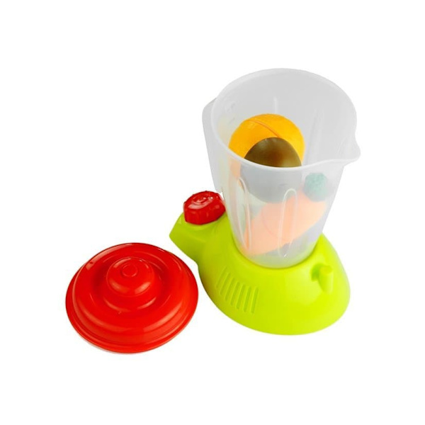 Set of Vegetables and Fruits with a Battery Blender and a Tray