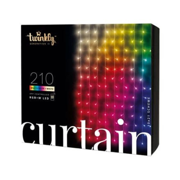 Inteligentna kurtyna Curtain 210 LED RGB+W 1,5/2,1m, przezroczysty przewód