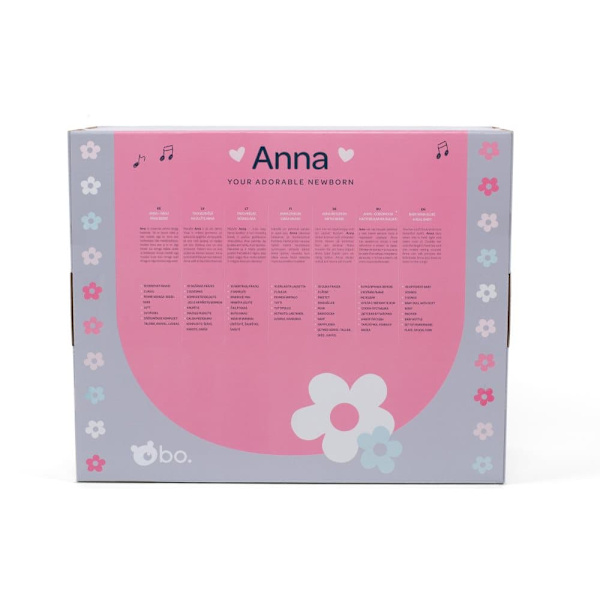 bo. Interactive baby doll Anna, 42 cm
