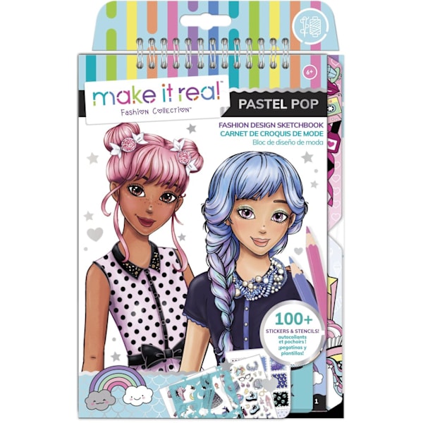 MAKE IT REAL Fashion design sketchbook "Pastel pop"