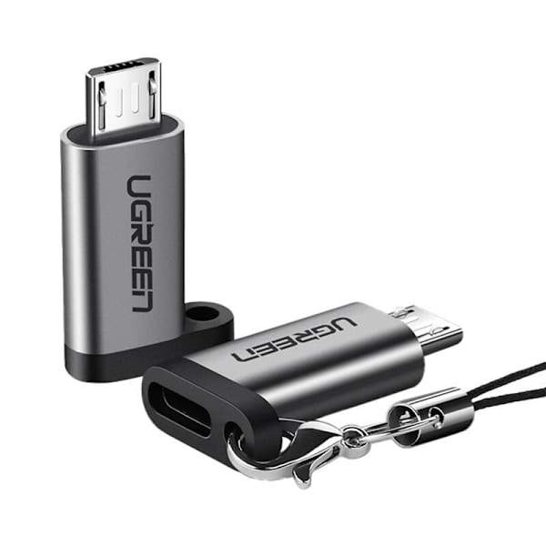 ADAPTOR Ugreen, "US282", USB Type-C(M) la micro USB(T), gri "50590" (timbru verde 0.08 lei) - 6957303855902