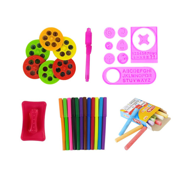 Double-sided Board Chalk Pens Stand Projector Pictures Pink