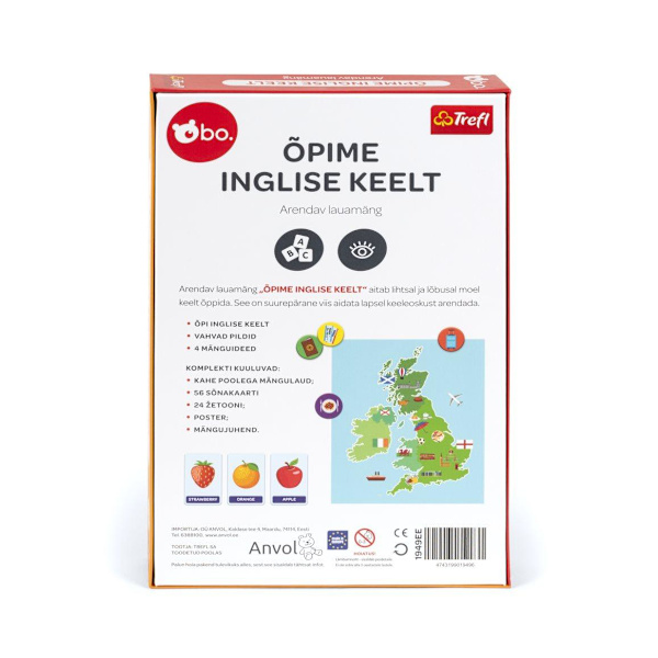 bo. Educational board game "English is fun" (In Estonian lang.)