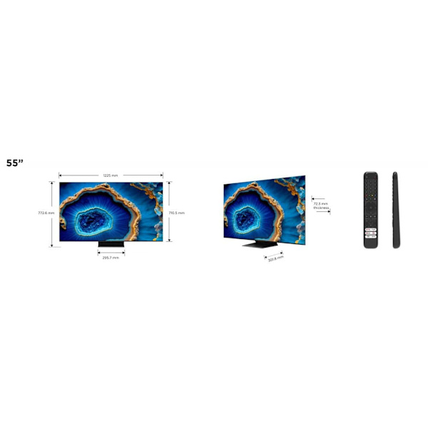 TCL C80 Series 50C805 TV 127 cm (50") 4K Ultra HD Smart TV Wi-Fi Black 1300 cd/m²