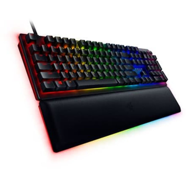 Razer Huntsman V2, Optical Gaming Keyboard (Linear Red Switch), US Layout, Doubleshot PBT Keycaps, Sound Dampening Foam, Razer Chroma™ RGB, Up to 8000