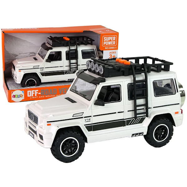 Battery-powered off-road car white