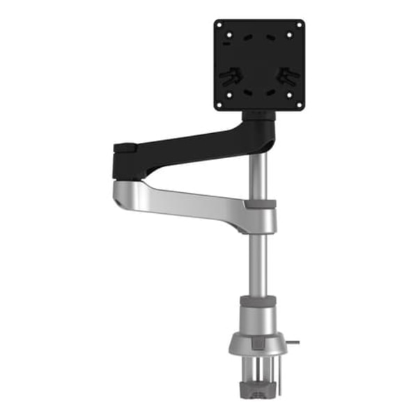 R-Go Zepher Single Monitor Arm - Black/Silver Sort, Sølv