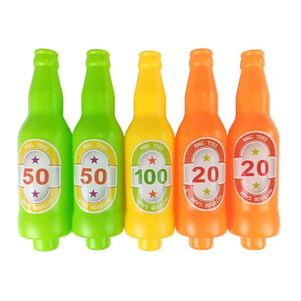 Handball Game Hoop Throw Coloured Bottles Points