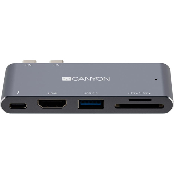 CANYON hub DS-5 5in1 Thunderbolt 3 4k Space Grey