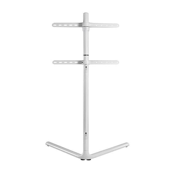 NEDIS podlahový TV stojan/ 49 - 70 "/ 40 kg/ Provedení V-vorm/ Protiskluzový popruh/ Snap-lock/ Hliník/ Ocel/ bílý