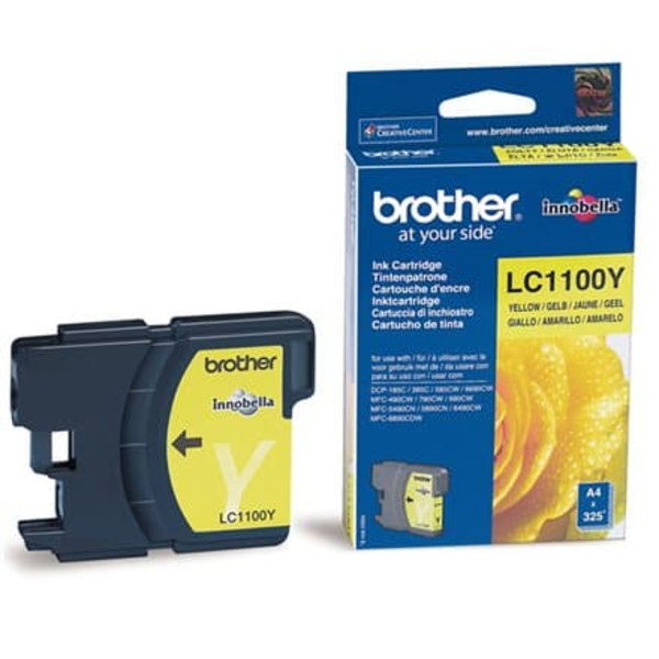 BROTHER LC-1100 ink cartridge yellow standard capacity 7.5ml 325 pages 1-pack