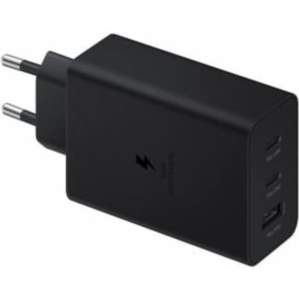 SAMSUNG Power Adapter Trio 65W USB-C 25W USB-C 15W USB-A Black Sort