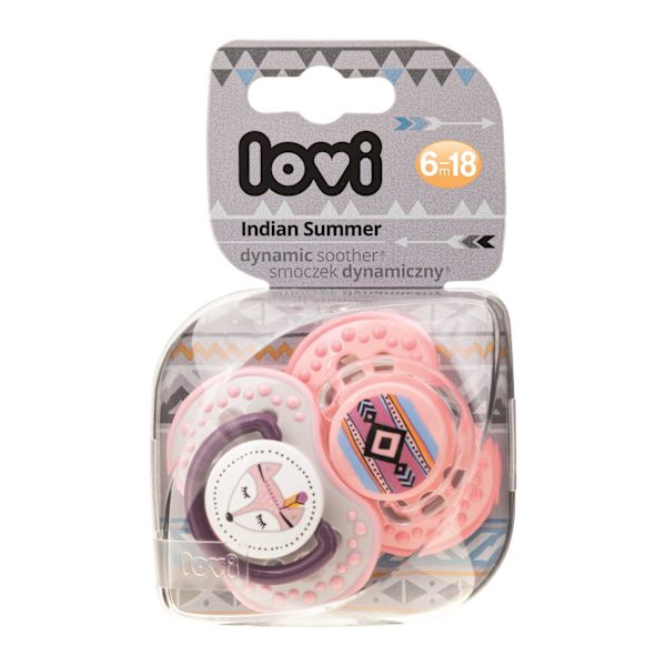 LOVI Dynamic soother silicone 6-18 months (2 pcs) Indian summer, 22/857girl