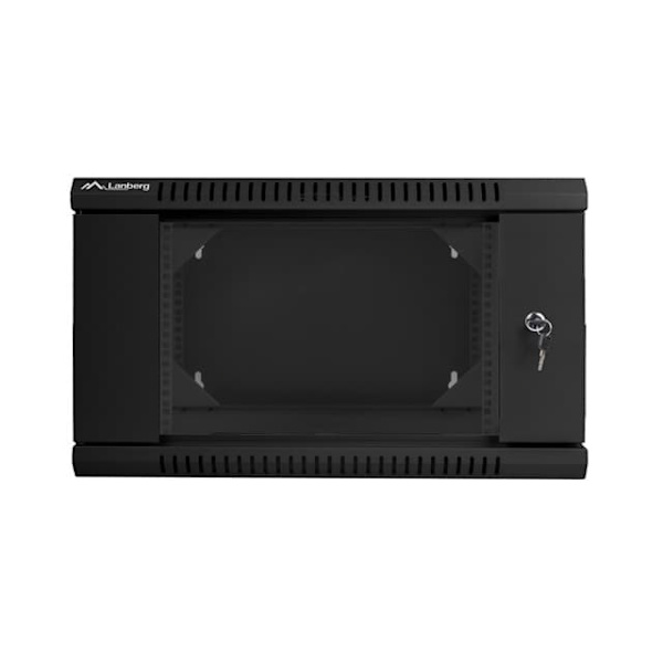 Lanberg WF02-6606-10B rack cabinet 6U Wall mounted rack Black