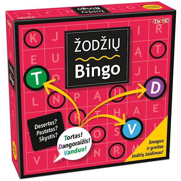 TACTIC game Word Bingo (In Lithuanian lang.)
