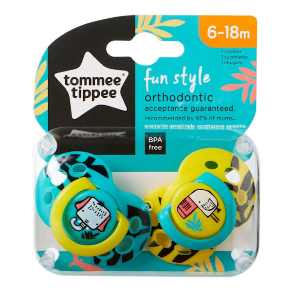 TOMMEE TIPPEE soother silicone Fun Style 6-18m 2vnt, 43335899