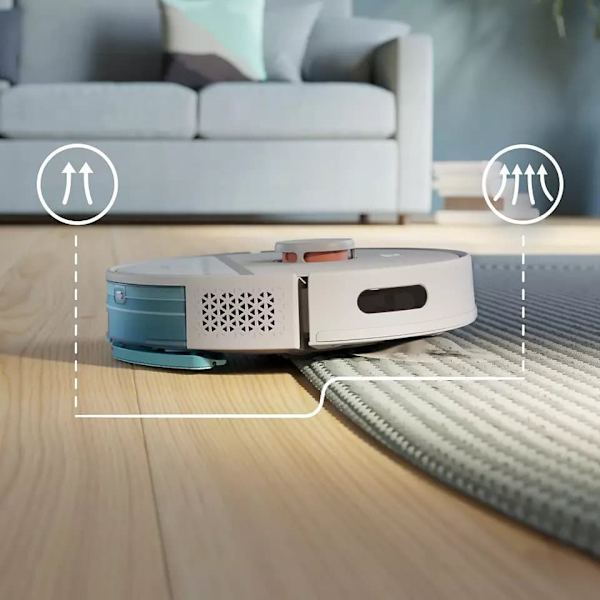 Philips HomeRun 3000 Series Aqua Wet and dry cleaning robot XU3000/02, charging station, HomeRun app, Beluga metal color