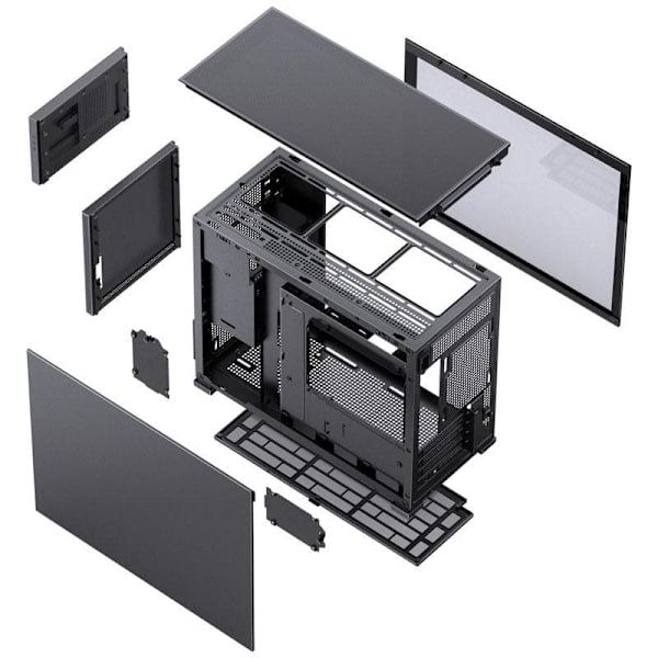 Jonsbo D31 MESH Screen Micro-ATX Case, Tempered Glass - black