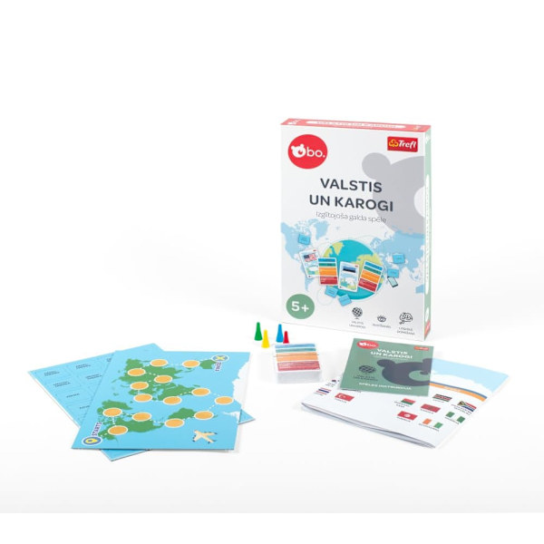 bo. Educational board game "Countries and flags" (In Latvian lang.)