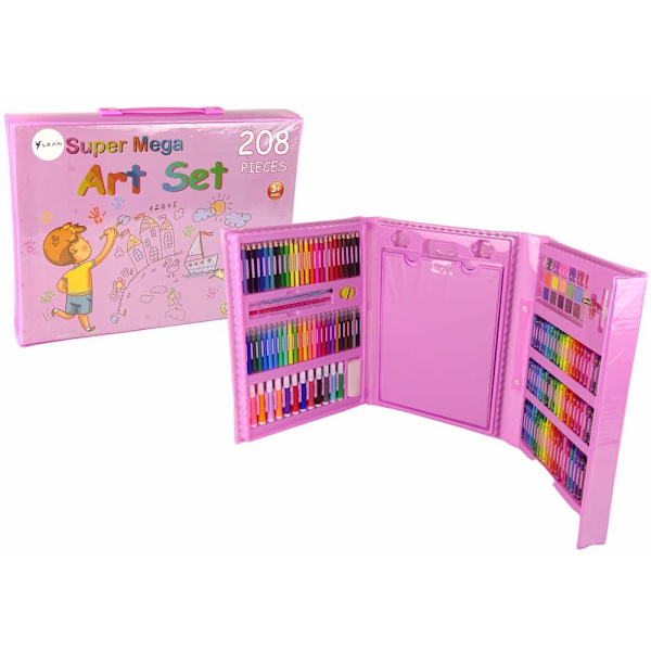 Artistic Set Pink Suitcase 208 Elements
