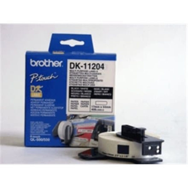 BROTHER P-Touch DK-11204 die-cut multi purpose label 17x54mm 400 labels