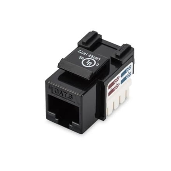 Class E CAT 6 Keystone Jack | DN-93601 | Unshielded RJ45 to LSA | Cable installation via LSA strips, color coded according to EIA/TIA 568 A & B; The C