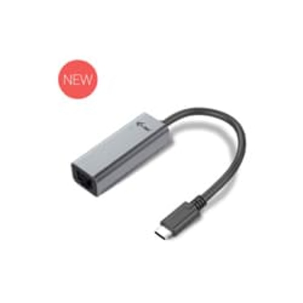 USB C adapter Metal Gigabit Ethernet, 1x USB-C do RJ-45 Grå