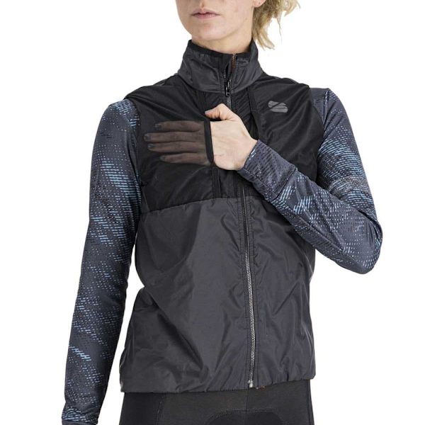 Sportful Gilet Giara Layer Svart M Kvinna