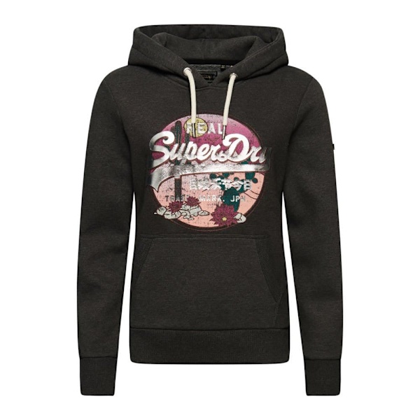 Superdry Luvtröja Vintage Vl Narrative Svart 2XS Kvinna