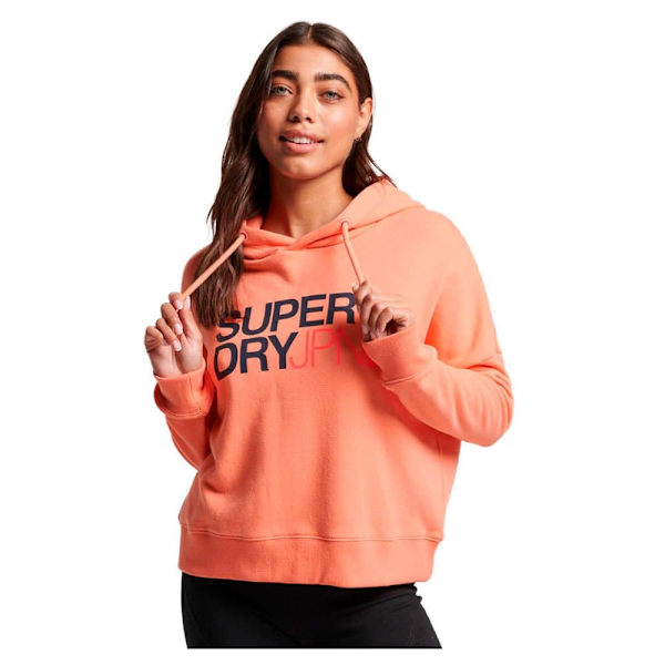 Superdry Luvtröja Sportswear Logo Boxy Orange XS Kvinna
