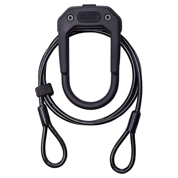 Hiplok U-lås Med Hængelåskabel Dx+ Sort 14 x 85 x 150 mm