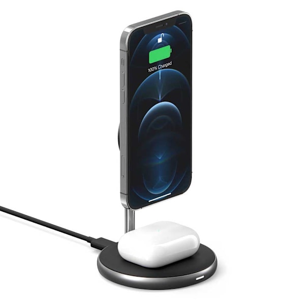 Hyper Magnetisk Trådløs Oplader Iphone 12 And Airpods Søvfarvet