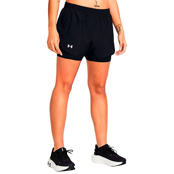 Under Armour Shorts Fly By 2-in-1 Sort XS Kvinde
