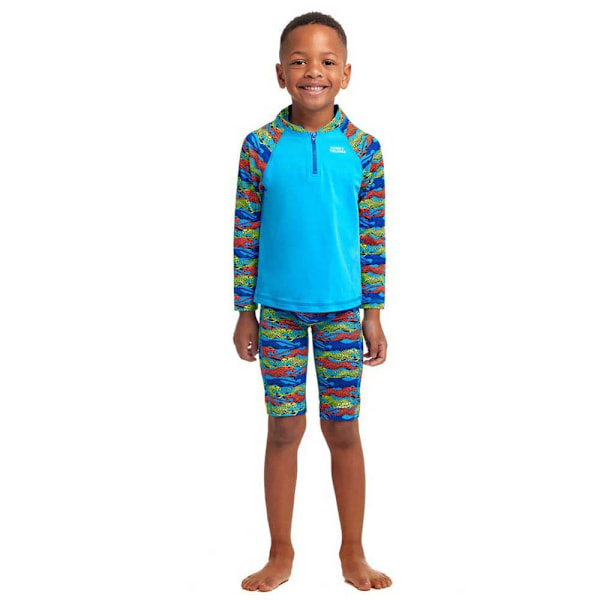 Funky Trunks Langærmet Uv T-shirt Zippy Blå 6 Years
