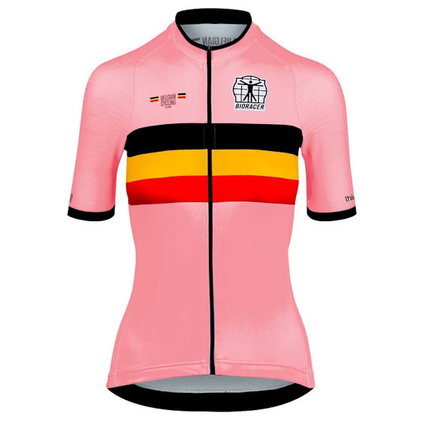 Bioracer Icon Official Belgian Cycling Kortærmet Trøje Rosa S Kvinde