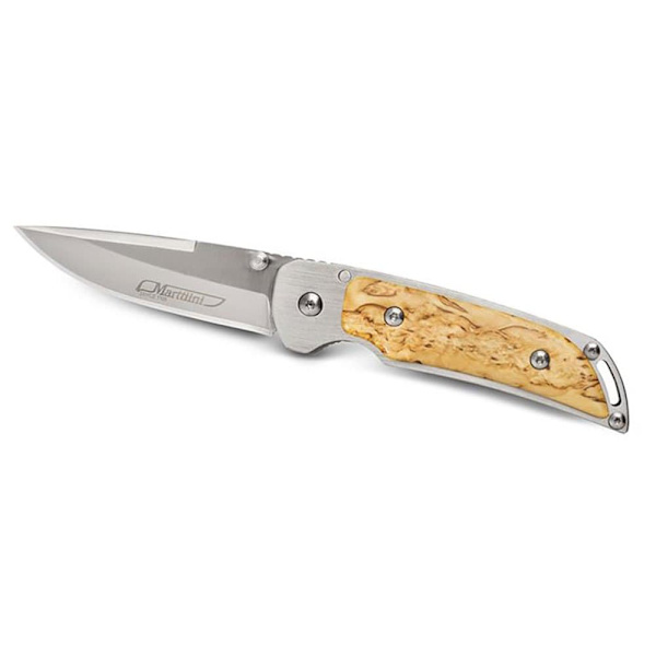 Marttiini Kniv Mfk-cb Curly Birch Silver