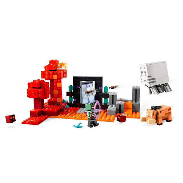 Lego Bagholdet På Portal Konstruktion Spil Nether