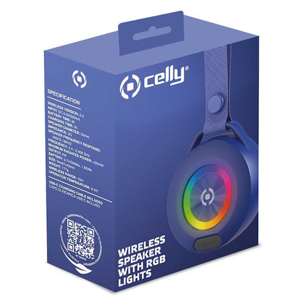 Celly Bluetooth Högtalare Light Beat Blå