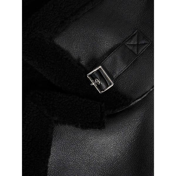 Jack & Jones Læderjakke Lee Aviator Faux Shearling Jjxx Sort XL Kvinde