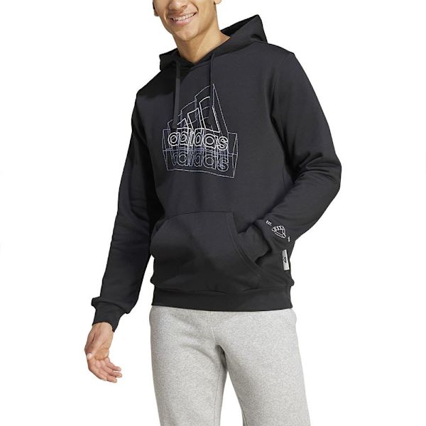 Adidas Tech Graphic Tröja Med Huva Svart S / Regular Man