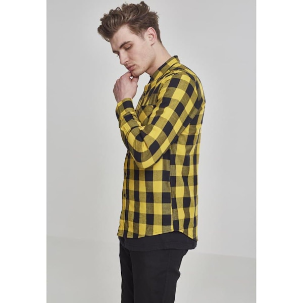 Urban Classics Basic Flannelskjorte Gul XL Mand