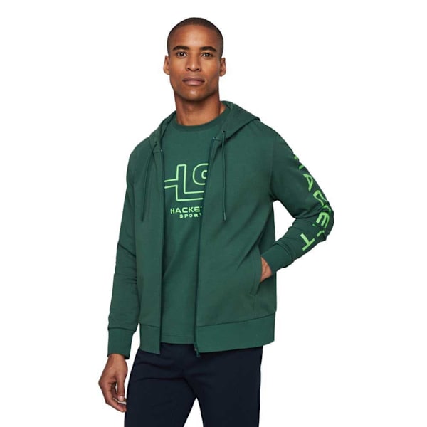 Hackett Essential Sweatshirt Med Lynlås Grøn M Mand