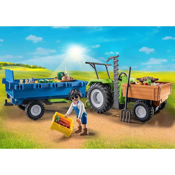 Playmobil Med Trailer Tractor Silver