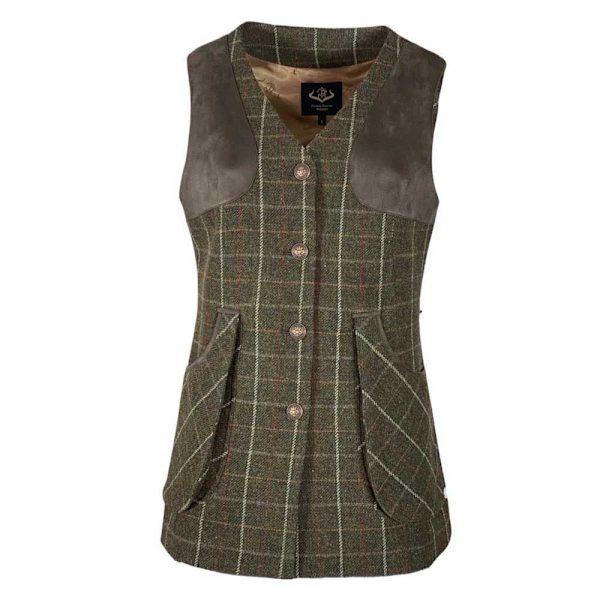 Pasion Morena Skydevest Tweed Grøn L