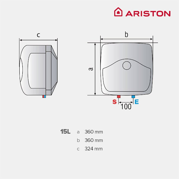 Ariston Lodret Elektrisk Termo Blu Evo Rs 15l Transparent