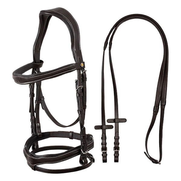 Equestro Anatomical Logo Tøjle Sort Cob