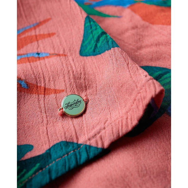 Superdry Printed Wrap Kortærmet Kort Kjole Flerfarvet XS Kvinde