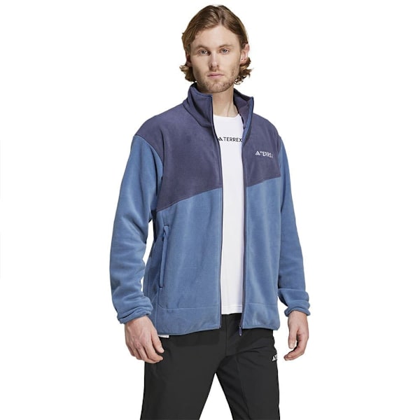 Adidas Terrex Multi Fleecejakke Med Fuld Lynlås Blå S Mand