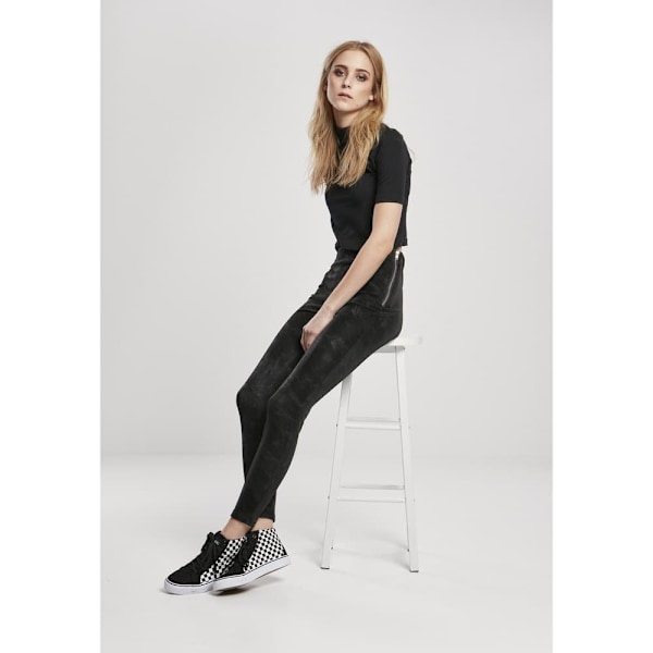 Urban Classics Bukser Washed Faux Leather Sort S Kvinde